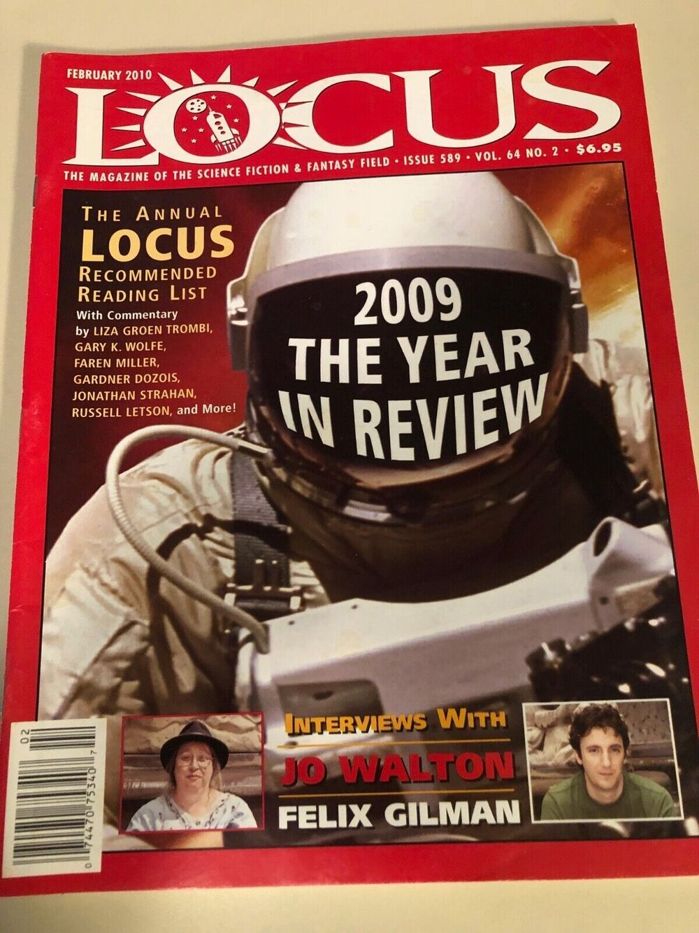 Locus Magazine Issue‎ 589 February 2010 The Year in Review